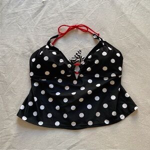 Y2K Polka Dot Tankini Swimwear Top